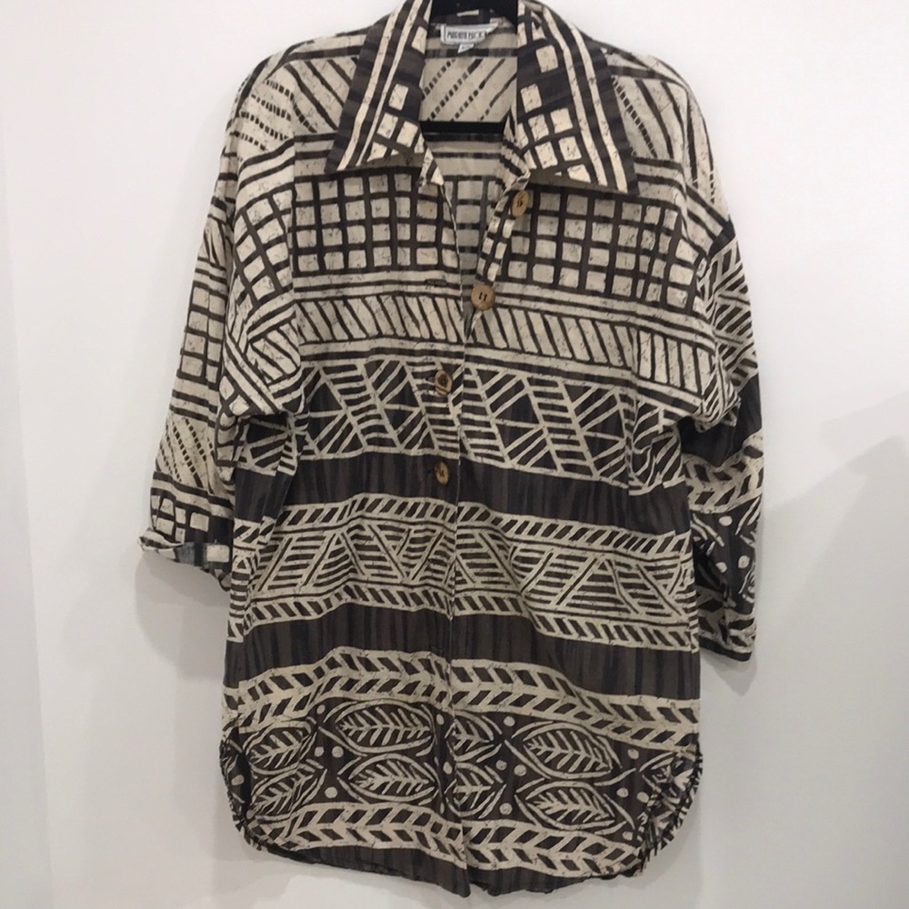 Marilyn Brooks Abstract Print Shirt